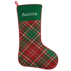 Fun and Festive Plaid Christmas Stocking