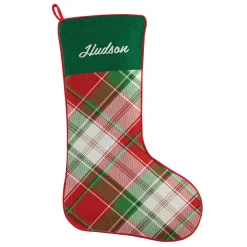 Fun and Festive Plaid Christmas Stocking