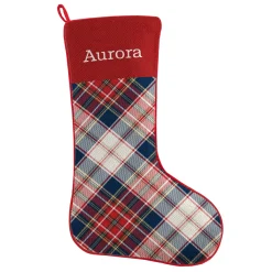 Fun and Festive Plaid Christmas Stocking