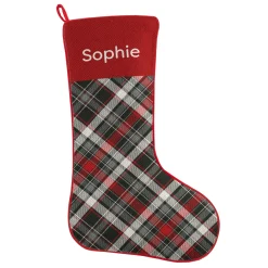 Fun and Festive Plaid Christmas Stocking