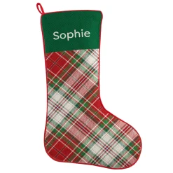 Fun and Festive Plaid Christmas Stocking