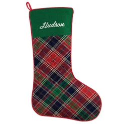 Fun and Festive Plaid Christmas Stocking