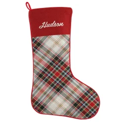 Fun and Festive Plaid Christmas Stocking
