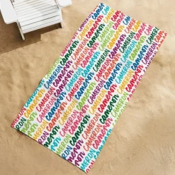 Fun Colorful Name Beach Towel