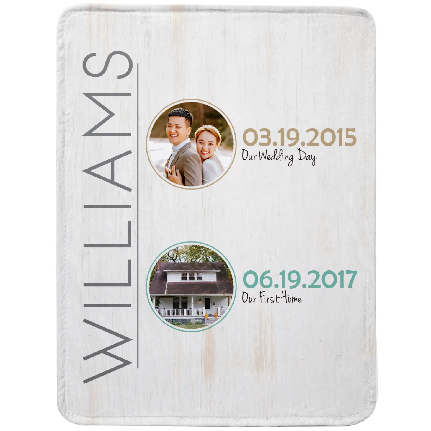 Fun Family History Photo Plush Blanket