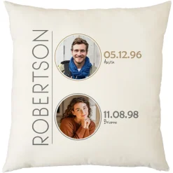 Fun Family History Photo Throw Pillow