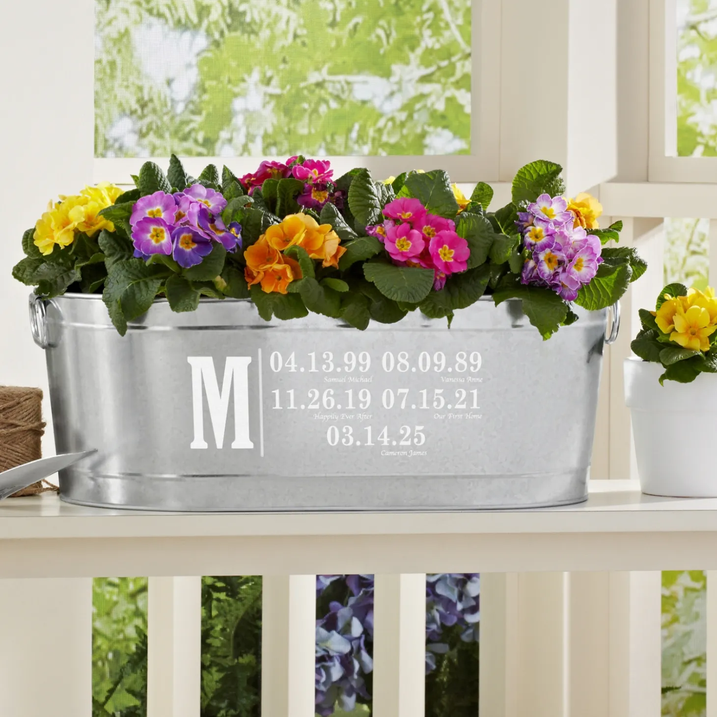 Fun Family History Planter Tub