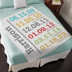 Fun Family History Plush Blanket