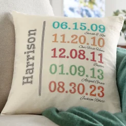 Fun Family History Throw Pillow