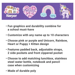 Fun Graphic Purple Backpack Collection