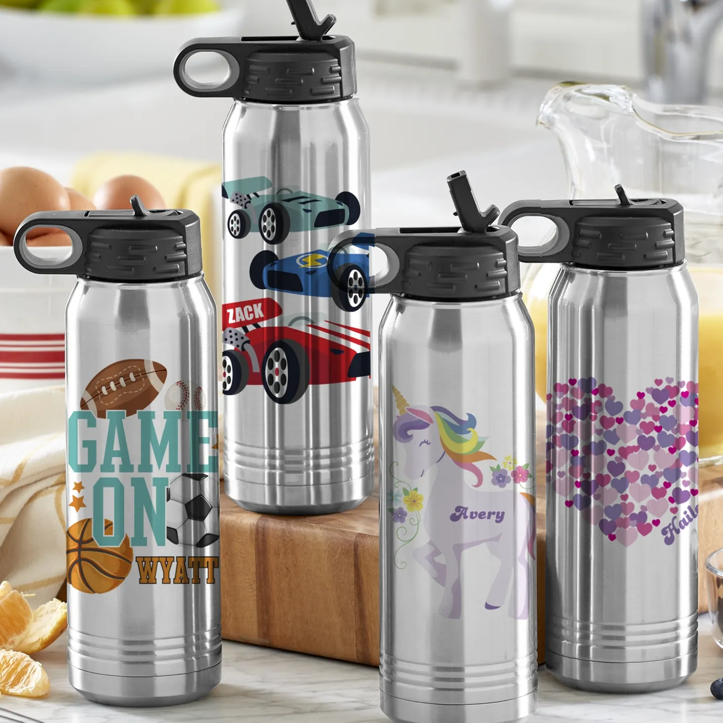 Fun Graphic Stainless Steel Water Bottles