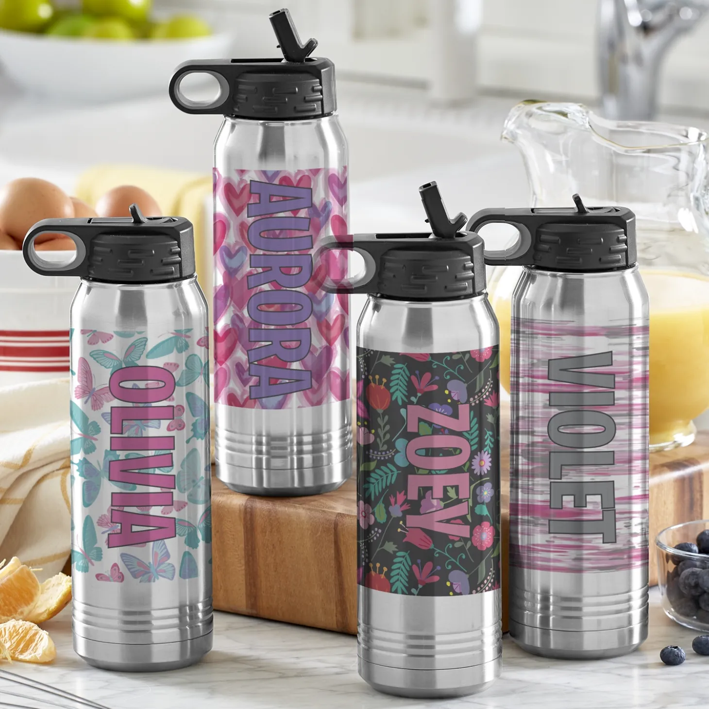 Fun Print Stainless Steel Water Bottles