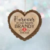 Furever in Our Hearts Pet Rustic Wood Heart Ornament