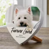 Furever Loved Pet Memorial Photo Wood Heart