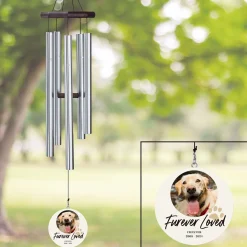 Furever Loved Pet Memorial Photo 30" Wind Chime