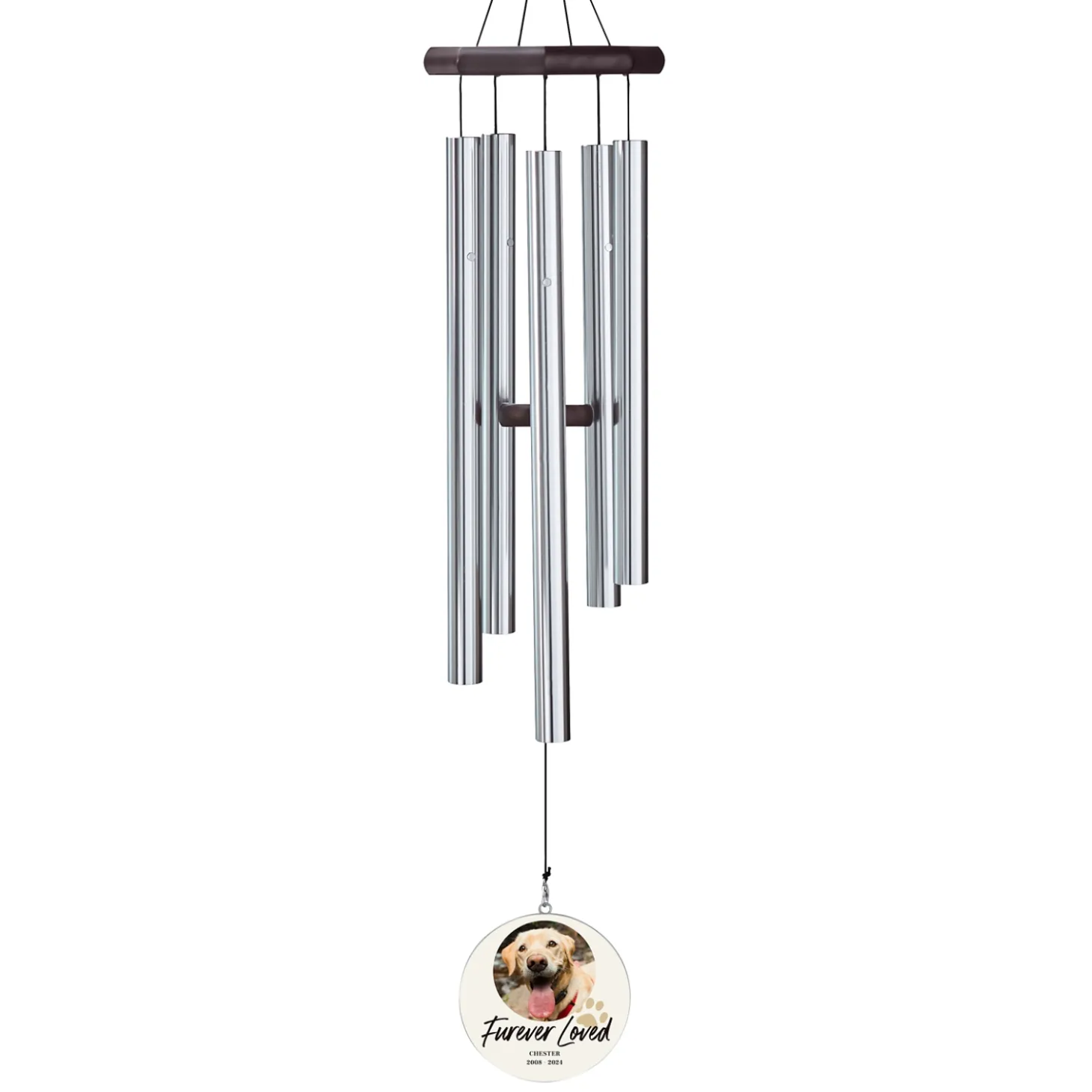Furever Loved Pet Memorial Photo 30" Wind Chime