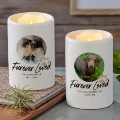 Furever Loved Pet Memorial Photo LED Votive