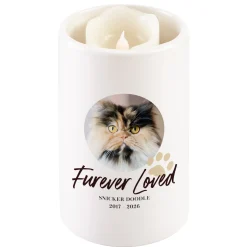 Furever Loved Pet Memorial Photo LED Votive