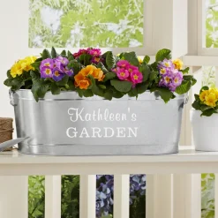 Galvanized Planter Tub