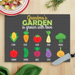 Garden Full Of Love Glass Cutting Board