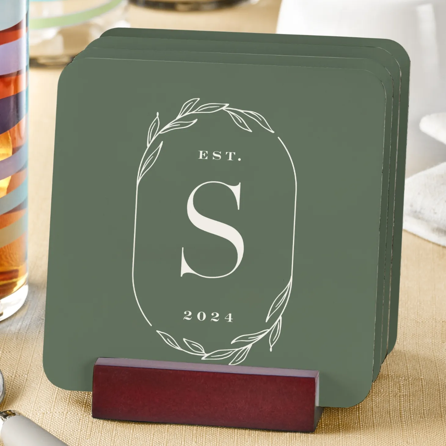 Garden Initial Coasters