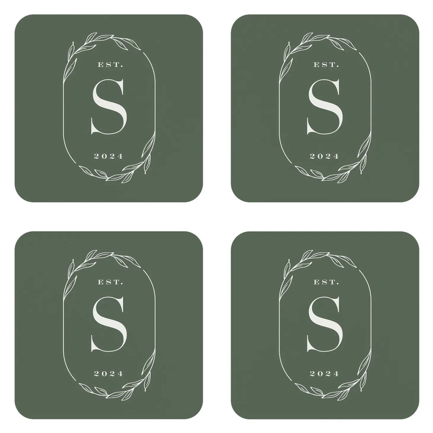Garden Initial Coasters