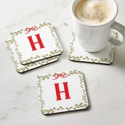 Garland Bow Initial Coaster