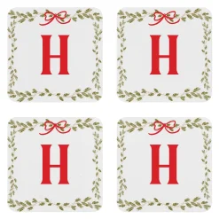 Garland Bow Initial Coaster