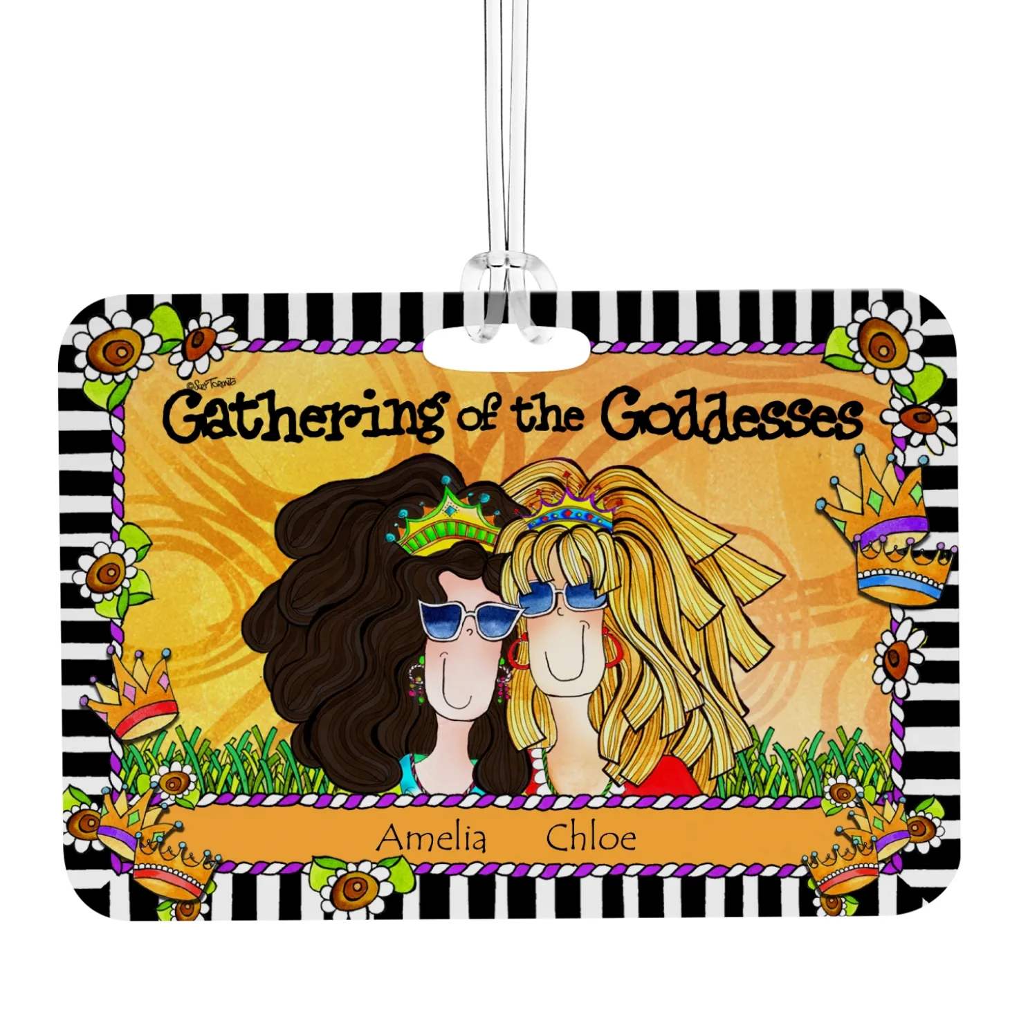 Gathering of the Goddesses Luggage Tag by Suzy Toronto