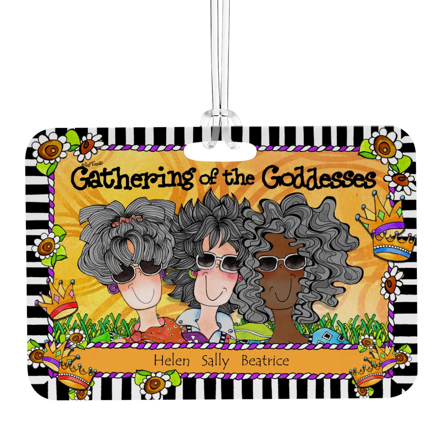 Gathering of the Goddesses Luggage Tag by Suzy Toronto