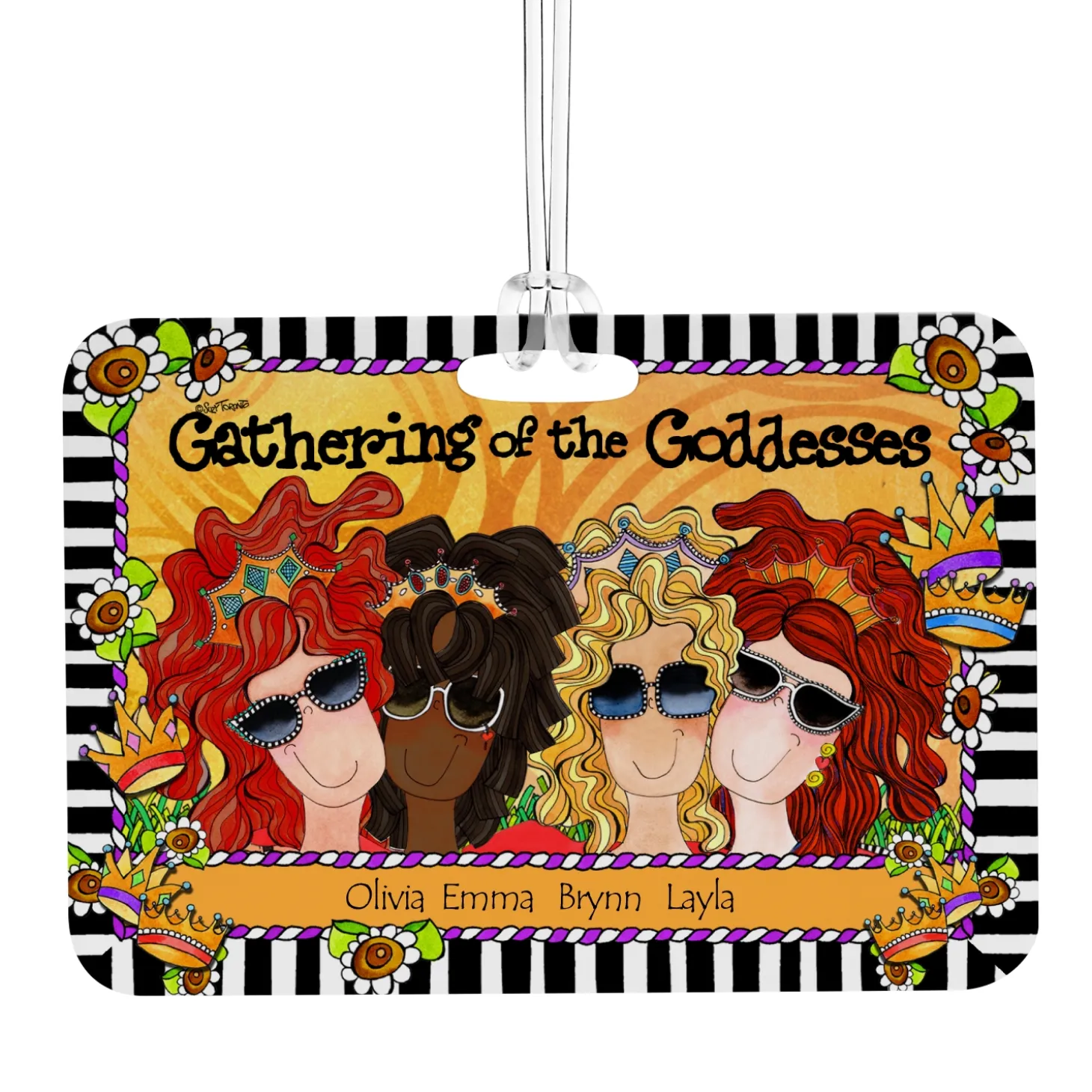 Gathering of the Goddesses Luggage Tag by Suzy Toronto