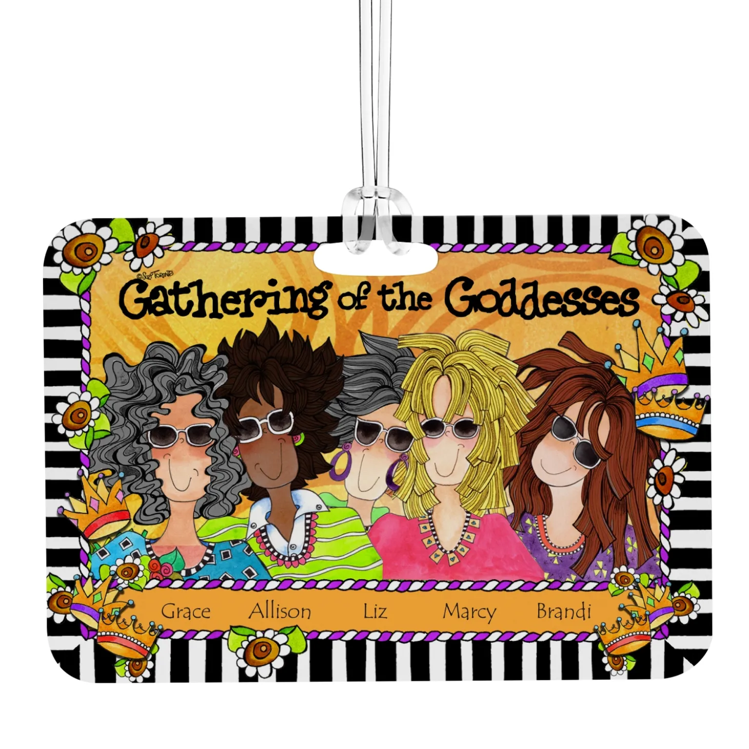 Gathering of the Goddesses Luggage Tag by Suzy Toronto