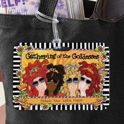 Gathering of the Goddesses Luggage Tag by Suzy Toronto