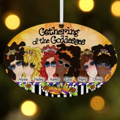 Gathering of the Goddesses Oval Ornament by Suzy Toronto