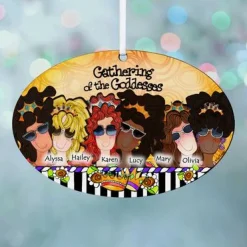 Gathering of the Goddesses Oval Ornament by Suzy Toronto