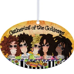 Gathering of the Goddesses Oval Ornament by Suzy Toronto