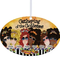 Gathering of the Goddesses Oval Ornament by Suzy Toronto