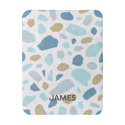 Geometric Name Sherpa Baby Blanket