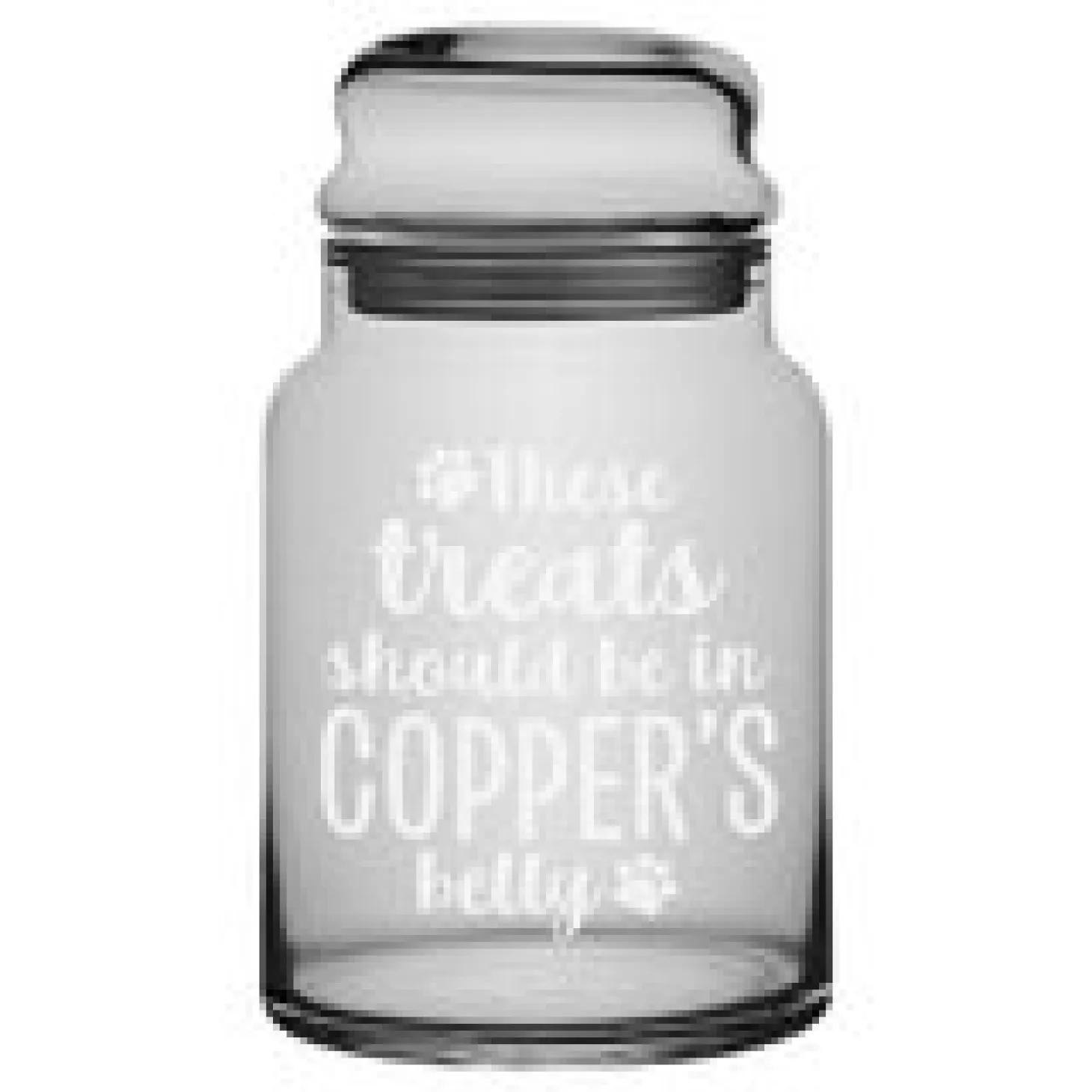 Get in My Belly Glass Treat Jar