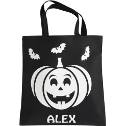 Ghostly Glow Glow-in-the-Dark Halloween Black Treat Bag