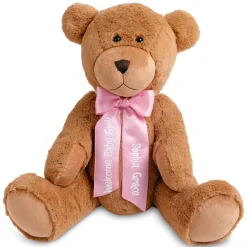 Giant Plush Teddy Bear with Personalized Ribbon