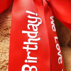 Giant Plush Teddy Bear with Personalized Ribbon