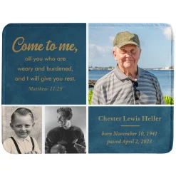Gilded Goodbye Sympathy Photo Plush Blanket