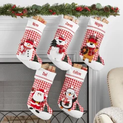 Gingham Character Stocking