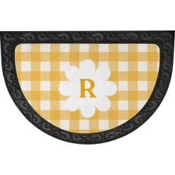 Gingham Half Round Doormat