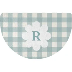 Gingham Half Round Doormat
