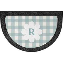 Gingham Half Round Doormat
