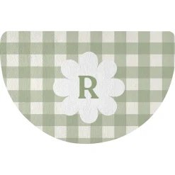 Gingham Half Round Doormat