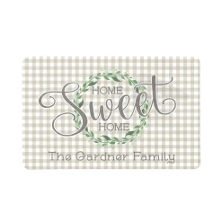 Gingham Home Sweet Home Doormat