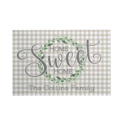 Gingham Home Sweet Home Doormat